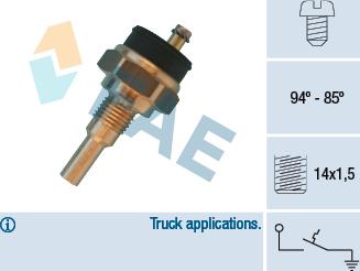 FAE 36640 - Interruptor de temperatura, ventilador del radiador parts5.com