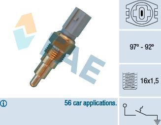 FAE 36660 - Interruptor de temperatura, ventilador del radiador parts5.com