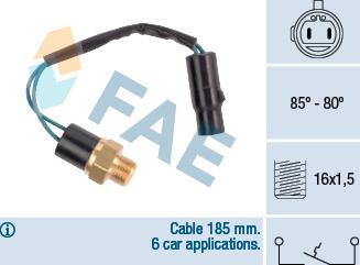 FAE 36610 - Interruptor de temperatura, ventilador del radiador parts5.com