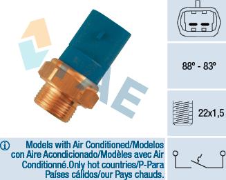 FAE 36260 - Comutator temperatura, ventilator radiator parts5.com