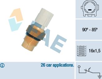 FAE 36710 - Interruptor de temperatura, ventilador del radiador parts5.com
