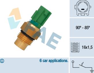 FAE 36711 - Interruptor de temperatura, ventilador del radiador parts5.com