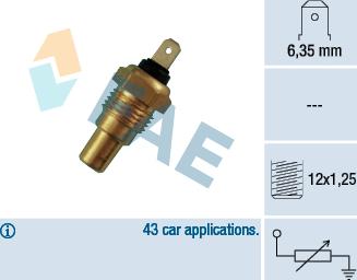 FAE 31650 - Andur,Jahutusvedeliku temp. parts5.com