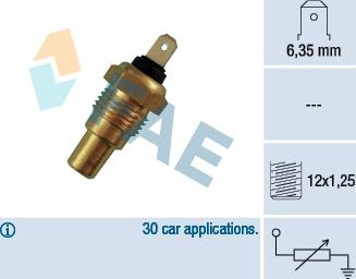 FAE 31680 - Sensor, temperatura del refrigerante parts5.com