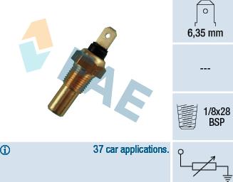 FAE 31630 - Soğutucu akışkan sıcaklık sensörü parts5.com