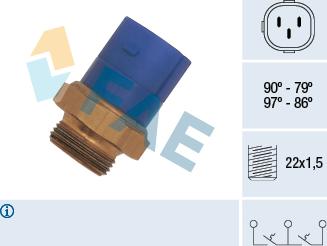 FAE 38170 - Comutator temperatura, ventilator radiator parts5.com