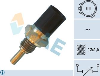 FAE 33450 - Czujnik, temperatura oleju parts5.com