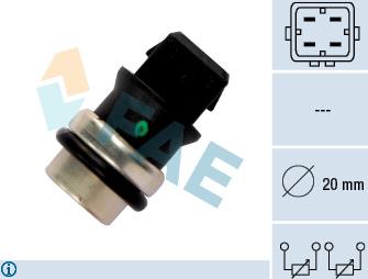 FAE 33650 - Senzor, temperatura rashladne tečnosti parts5.com