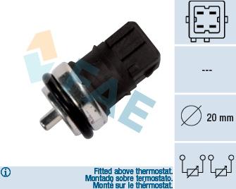 FAE 33810 - Tunnistin, jäähdytysnesteen lämpötila parts5.com