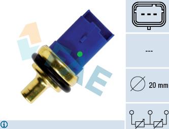 FAE 33790 - Czujnik, temperatura płynu chłodzącego parts5.com