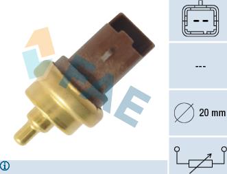 FAE 33708 - Czujnik, temperatura płynu chłodzącego parts5.com