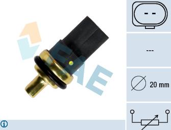 FAE 33784 - Czujnik, temperatura płynu chłodzącego parts5.com