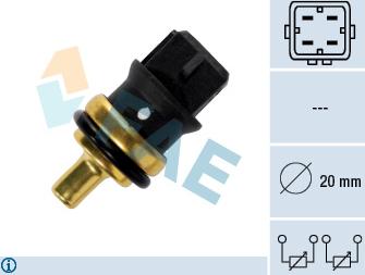 FAE 33785 - Érzékelő, hűtőfolyadék-hőmérséklet parts5.com