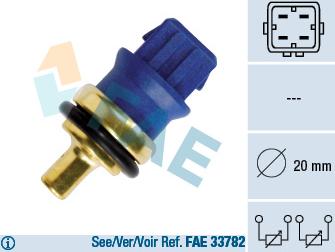 FAE 33780 - Sensor, temperatura del refrigerante parts5.com