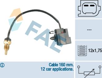 FAE 32426 - Sensor, coolant temperature parts5.com