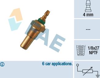 FAE 32470 - Sensor, temperatura del refrigerante parts5.com