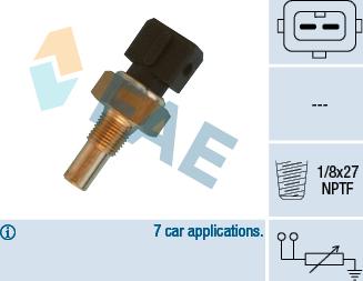 FAE 32570 - Sensor, temperatura del refrigerante parts5.com