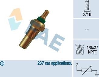 FAE 32010 - Sensor, coolant temperature parts5.com