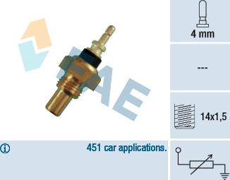 FAE 32220 - Датчик, температура на охладителната течност parts5.com