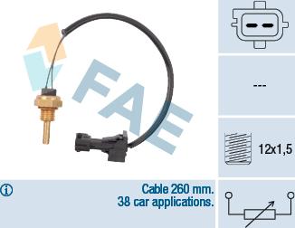 FAE 32740 - Sensor, coolant temperature parts5.com