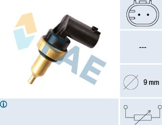 FAE 32706 - Érzékelő, hűtőfolyadék-hőmérséklet parts5.com