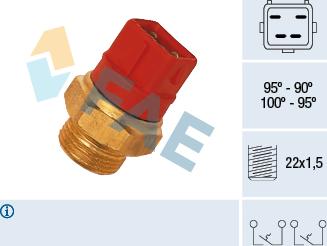 FAE 37960 - Comutator temperatura, ventilator radiator parts5.com