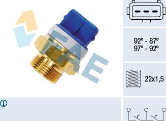 FAE 37920 - Термошалтер, вентилатор на радиатора parts5.com