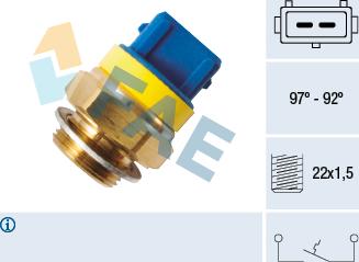 FAE 37580 - Temperaturschalter, Kühlerlüfter parts5.com