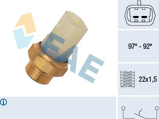 FAE 37710 - Comutator temperatura, ventilator radiator parts5.com