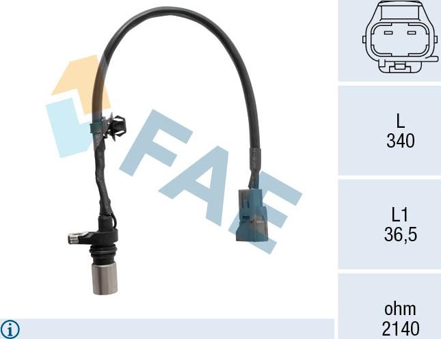 FAE 79534 - Sensor, crankshaft pulse parts5.com