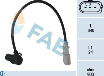 FAE 79198 - Senzor impulsuri, arbore cotit parts5.com