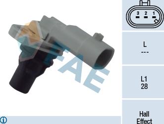 FAE 79347 - Sensor, posición arbol de levas parts5.com