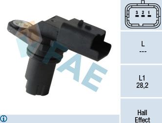 FAE 79306 - Czujnik, pozycja wałka rozrządu parts5.com