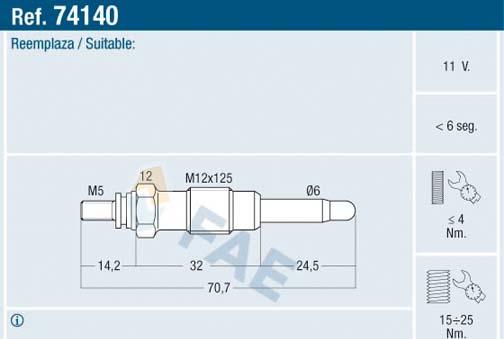 FAE 74140 - Hõõgküünal parts5.com