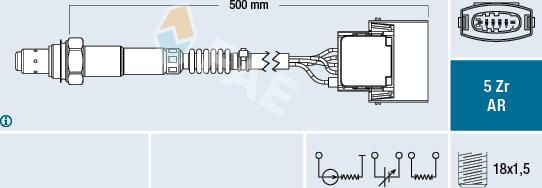 FAE 75015 - Lambda sonda parts5.com