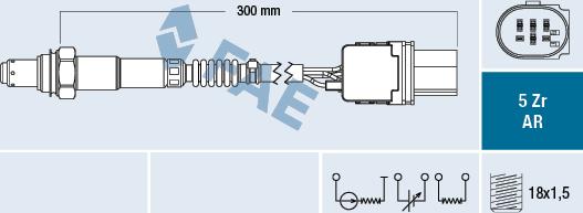 FAE 75115 - Ламбда-сонда parts5.com