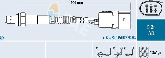 FAE 75351 - Ламбда-сонда parts5.com