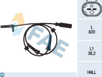 FAE 78049 - Senzor, broj okretaja kotača parts5.com