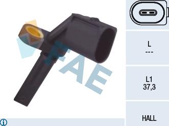 FAE 78061 - Czujnik, prędkość obrotowa koła parts5.com