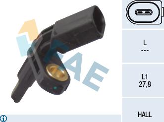 FAE 78012 - Senzor,turatie roata parts5.com