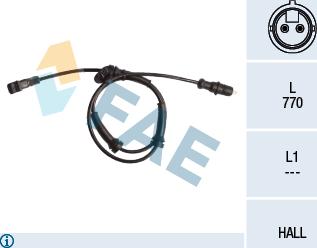 FAE 78026 - Sensor, revoluciones de la rueda parts5.com