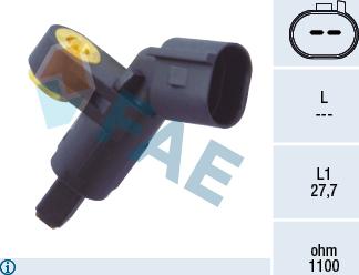 FAE 78020 - Senzor,turatie roata parts5.com