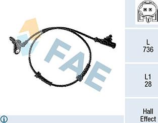 FAE 78328 - Senzor,turatie roata parts5.com