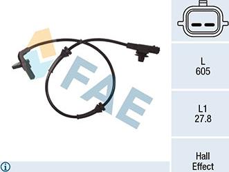 FAE 78275 - Sensor, wheel speed parts5.com