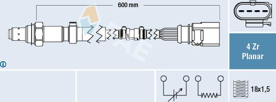 FAE 77458 - Sonda Lambda parts5.com