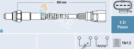 FAE 77464 - Sonda Lambda parts5.com