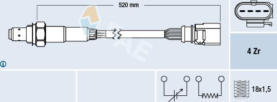 FAE 77438 - Lambda andur parts5.com