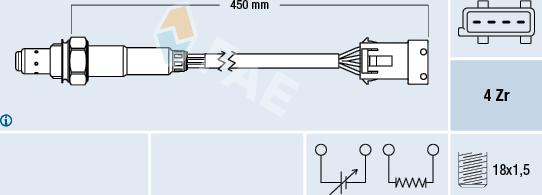 FAE 77433 - Lambda sensörü parts5.com