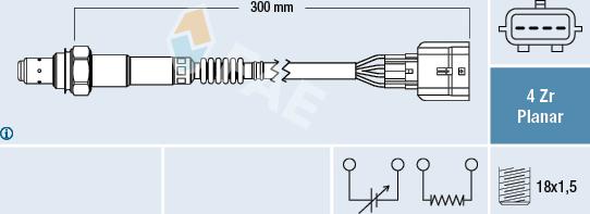 FAE 77522 - Ламбда-сонда parts5.com