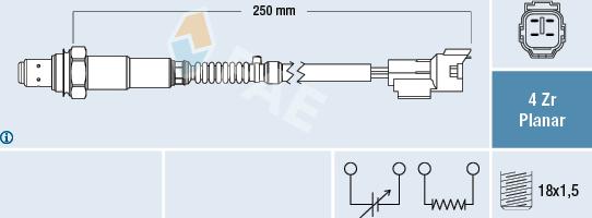 FAE 77604 - Lambda sensörü parts5.com